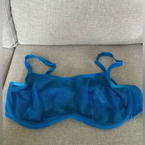 Blue Mesh Underwire Bra